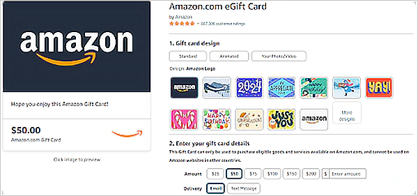 Amazon E-Gift Cards