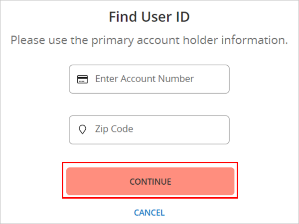 Enter details and select Continue