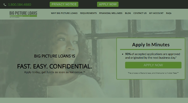 Big Picture Loan Website