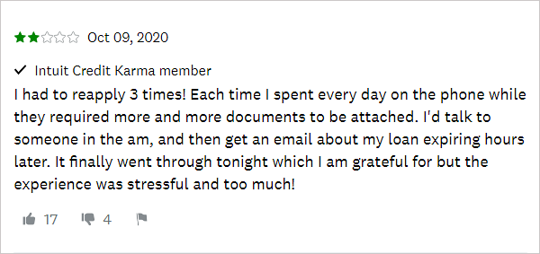 Review from Credit Karma