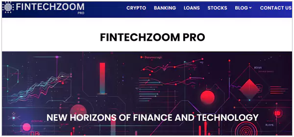 FintechZoom Pro homepage 