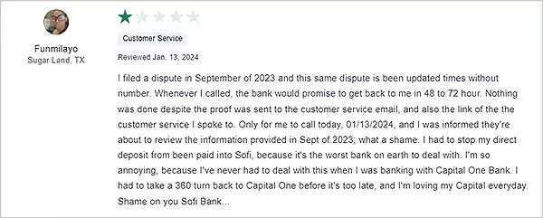 SoFi Bank Reviews on ConsumerAffairs